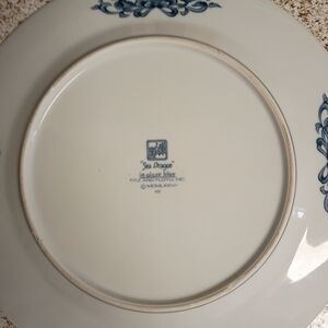 Fitz and Floyd Sea Dragon Plate - Blue and White
